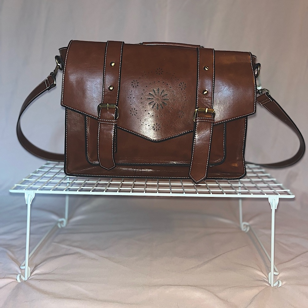 ECOSUSI | Versatile Vegan Leather Messenger Bag - Large
